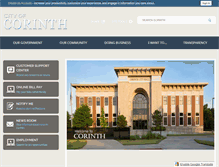 Tablet Screenshot of cityofcorinth.com
